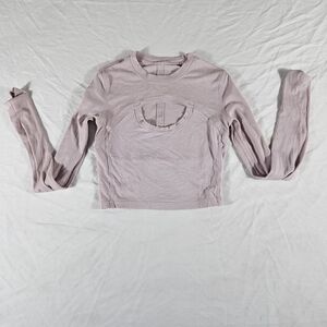 lululemon athletica Blush Long Sleeve Crop Top